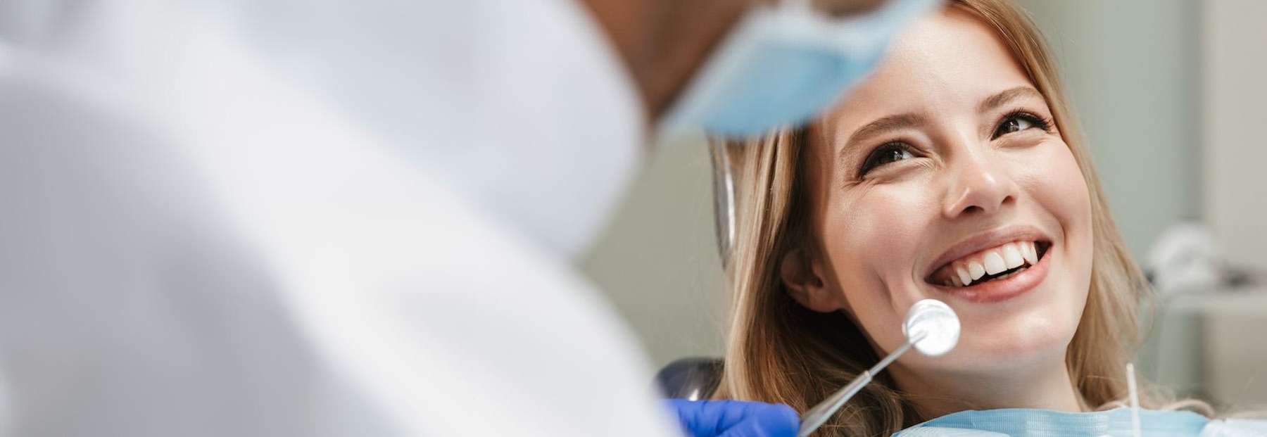 A patient getting ready for teeth cleaning in Burnaby, BC
